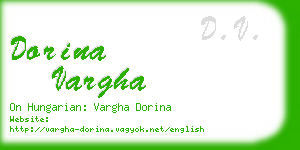 dorina vargha business card